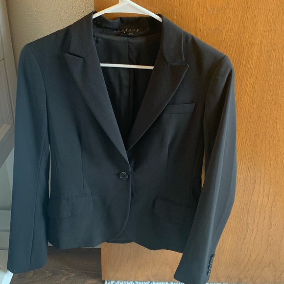 THEORY jacket    Size 4. Black with tiny specks.  Good condition - Picture 1 of 7